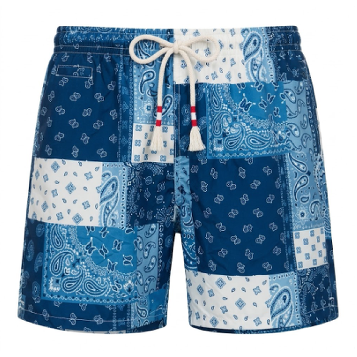 MC2 Saint Barth Caprese Swim Shorts in Shades of Blue Foulard Patch