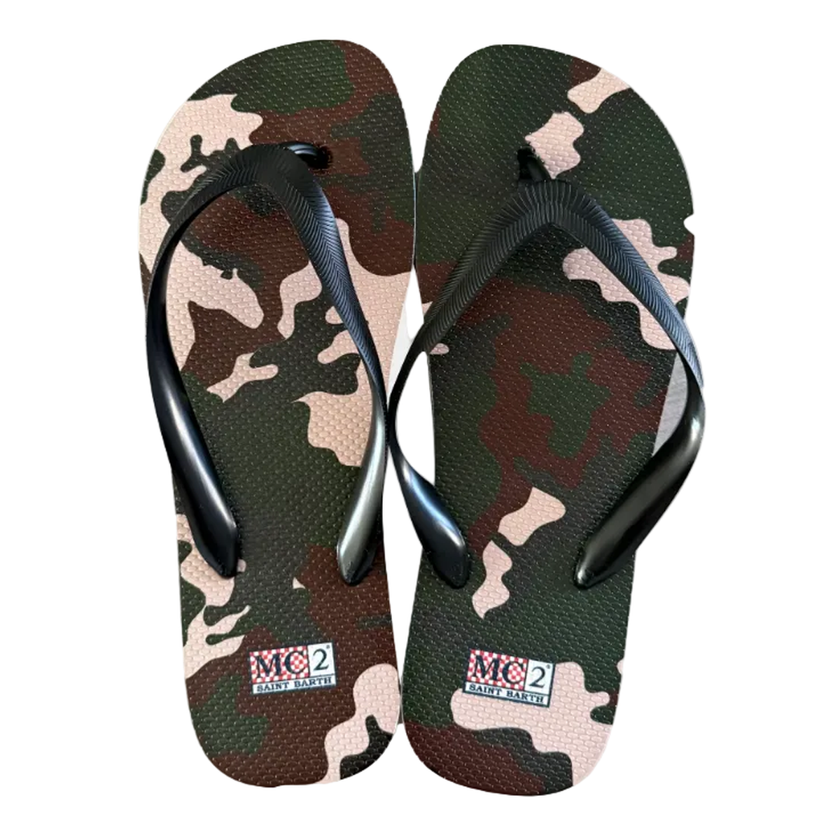 MC2 Saint Barth Tommy Flip Flops in Camouflage Print