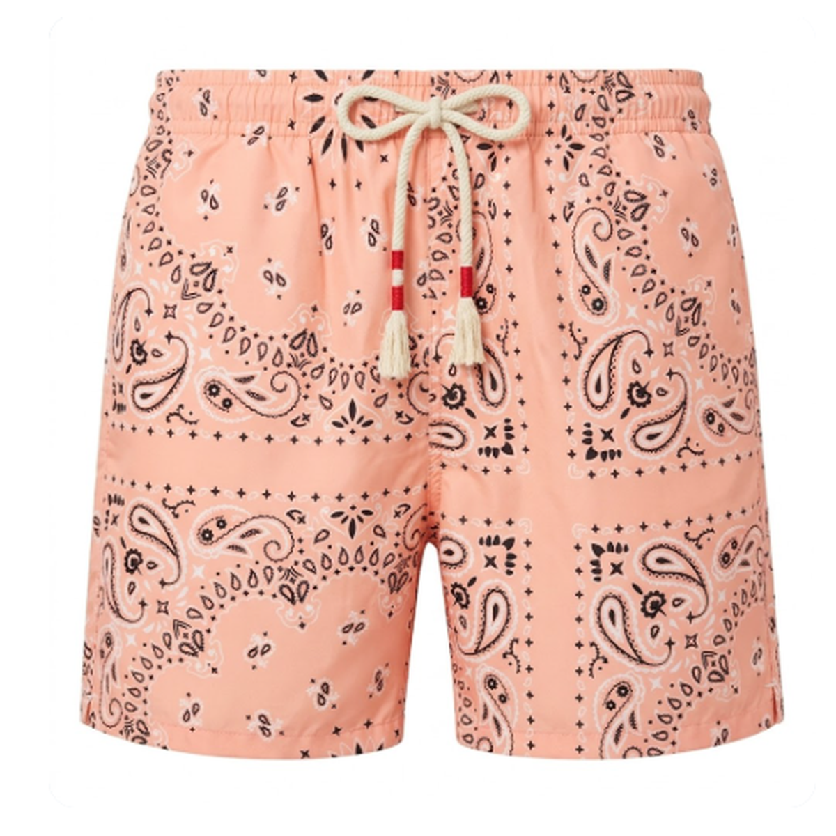 MC2 Saint Barth Caprese Swim Shorts in Peach Shade Bandana Print