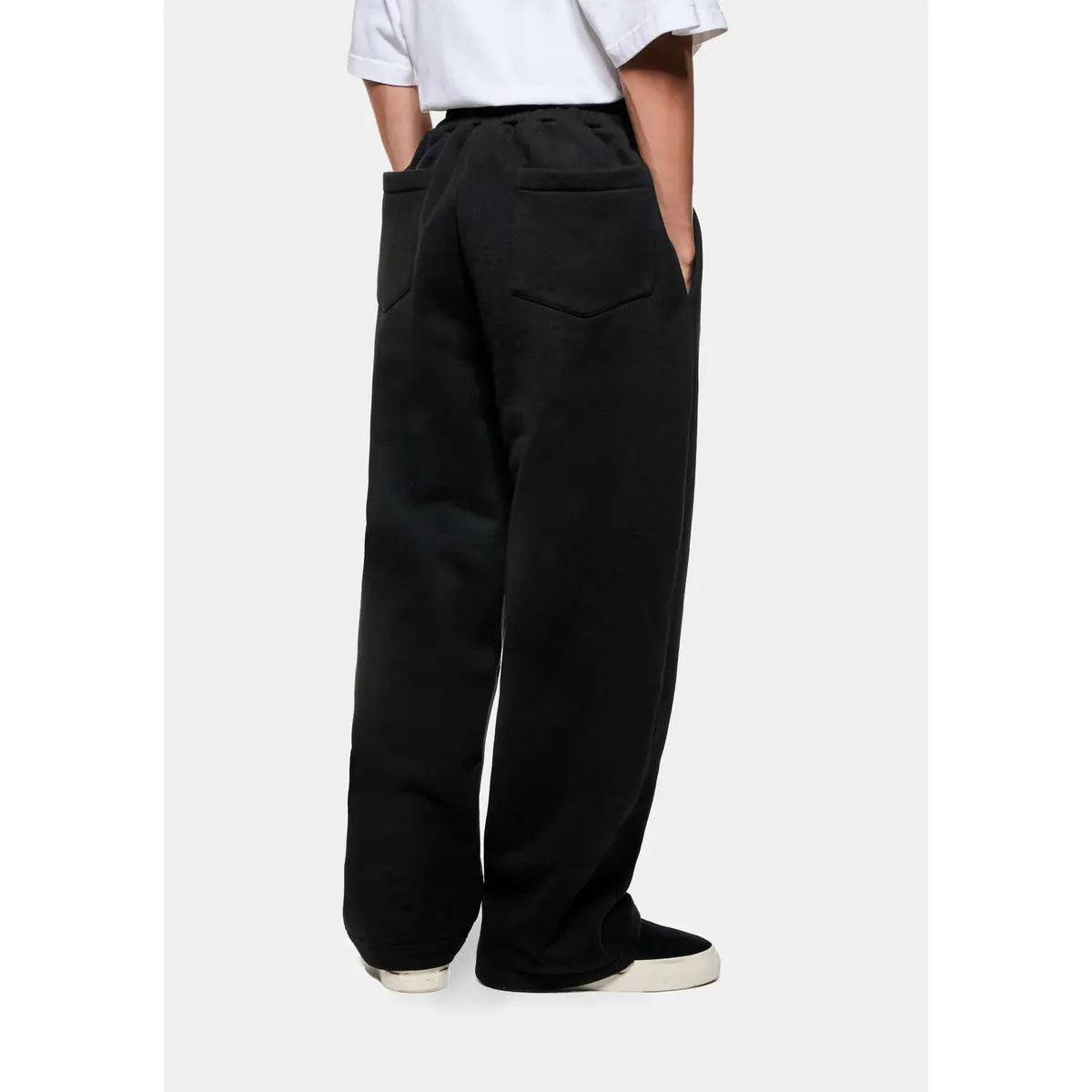 MKI 800 GSM SUPERWEIGHT WIDE LEG BLACK JOGGERS