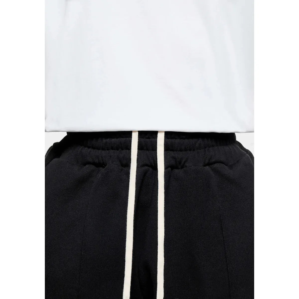 MKI 800 GSM SUPERWEIGHT WIDE LEG BLACK JOGGERS