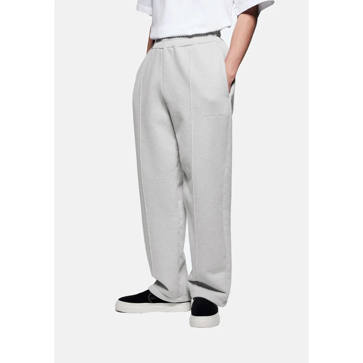 MKI 800 GSM SUPERWEIGHT WIDE LEG GREY JOGGERS