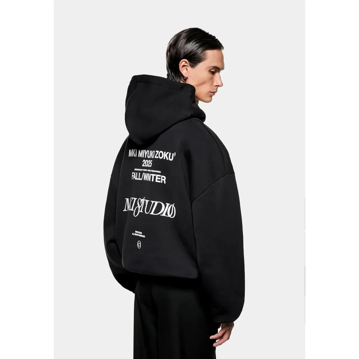 MKI SCRIPT BLACK HOODY