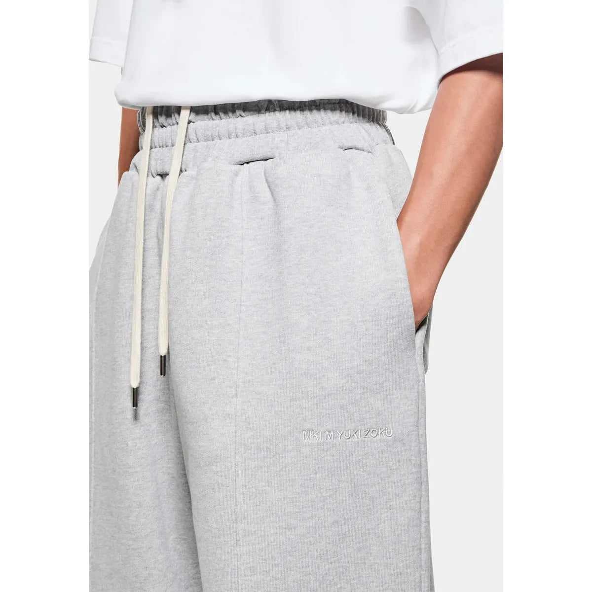 MKI 800 GSM SUPERWEIGHT WIDE LEG GREY JOGGERS