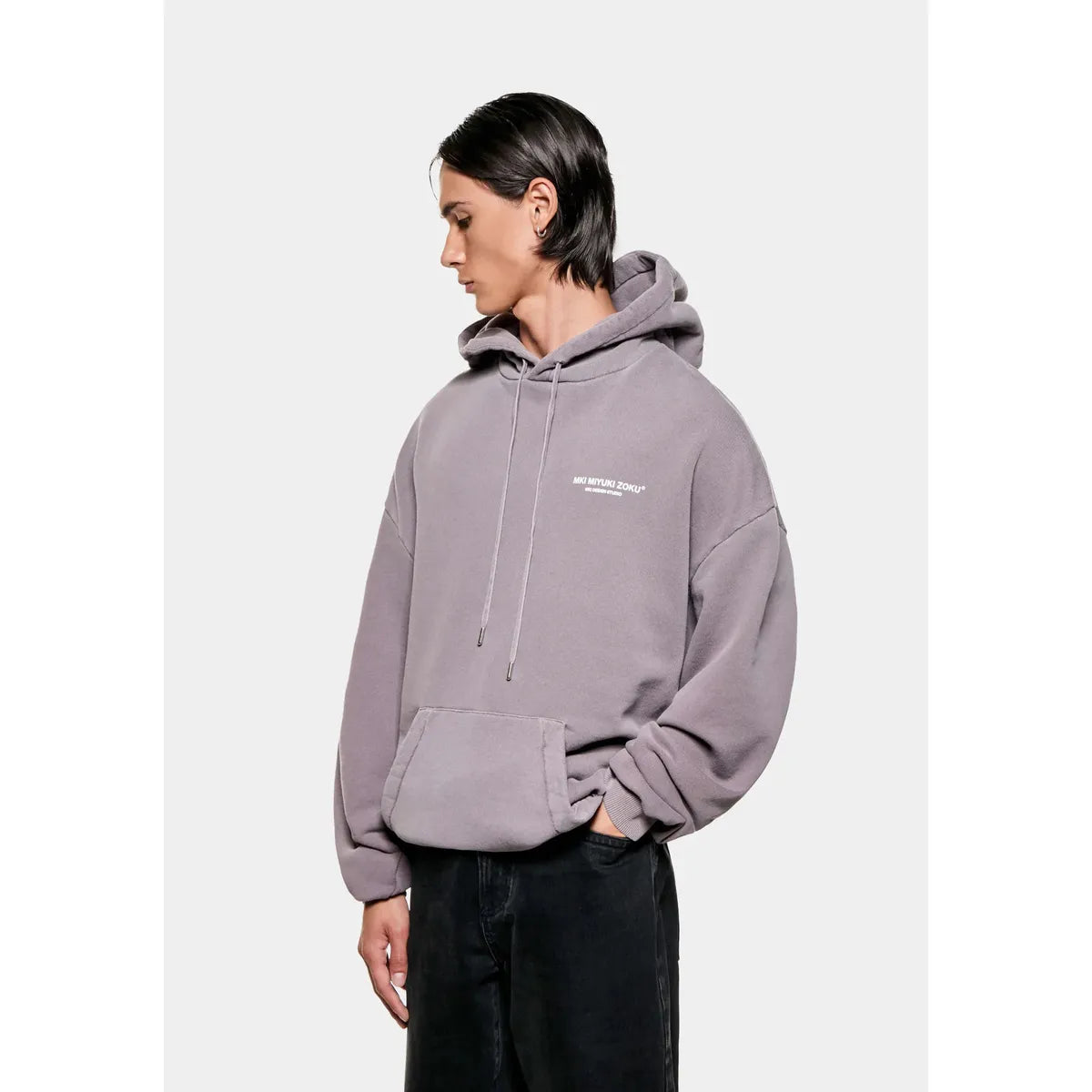 MKI DESIGN STUDIO PIGMENT RAISIN HOODY