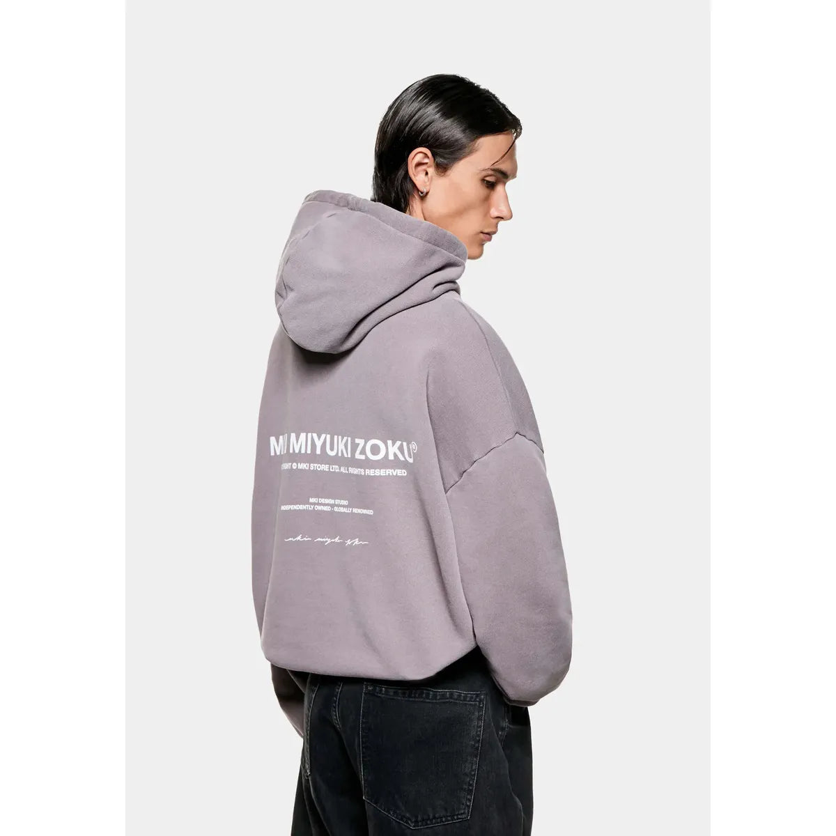 MKI DESIGN STUDIO PIGMENT RAISIN HOODY