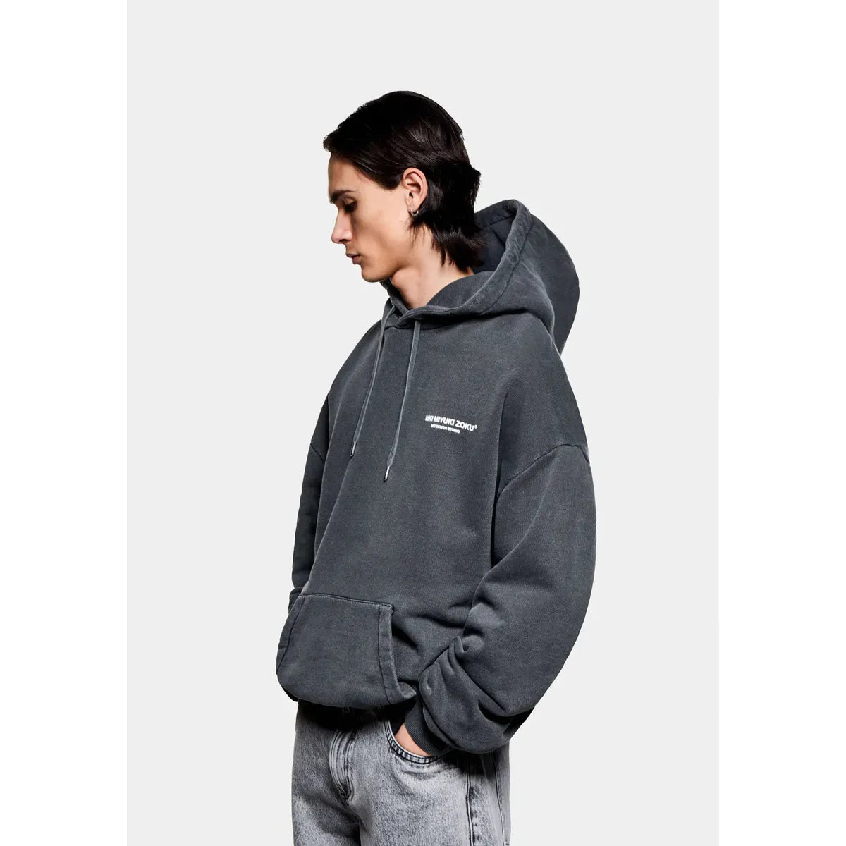 MKI DESIGN STUDIO PIGMENT BLACK HOODY