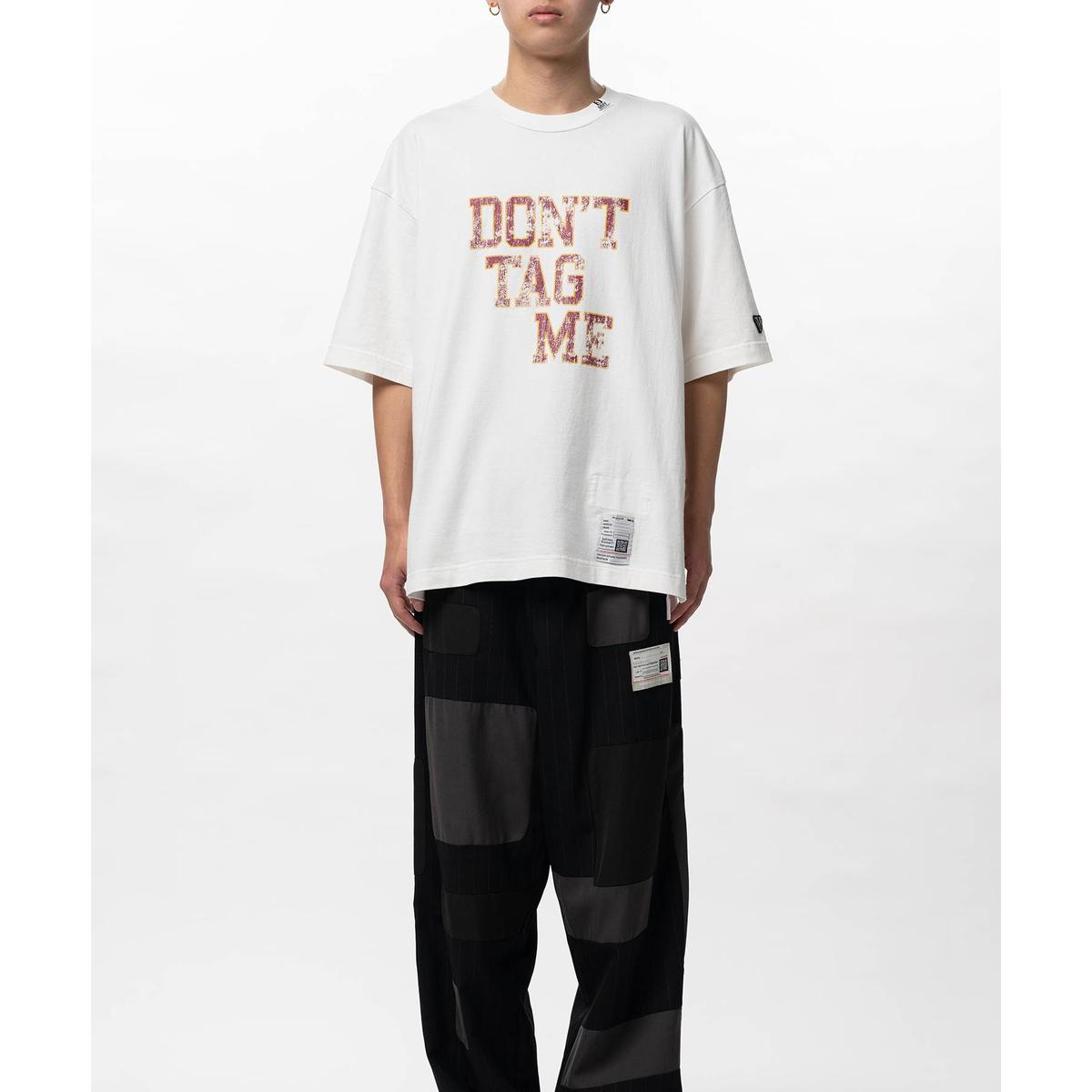 Maison Mihara "Don't Tag Me" Printed White T-shirt