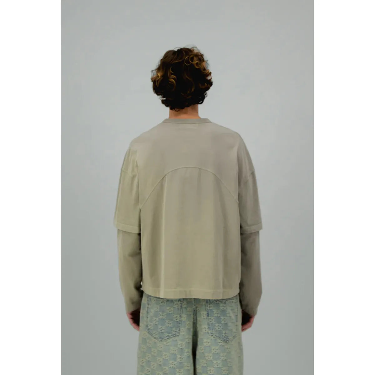 Caleb Taupe T-shirt With Marbled Effect Dye