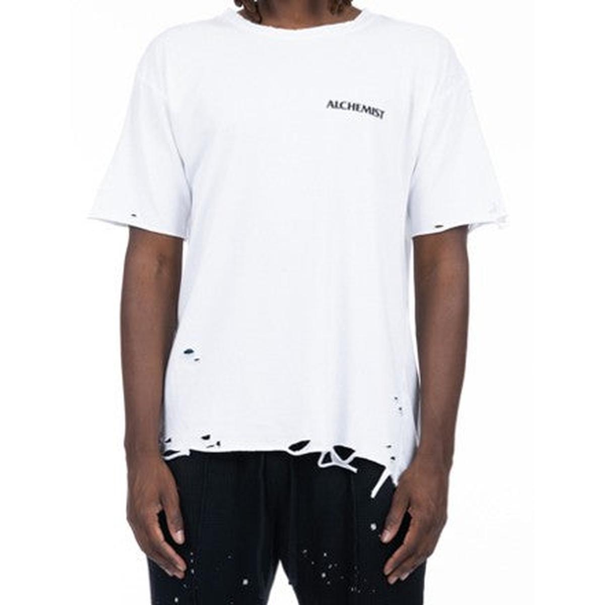 Alchemist Distressed Logo Optic White T-Shirt
