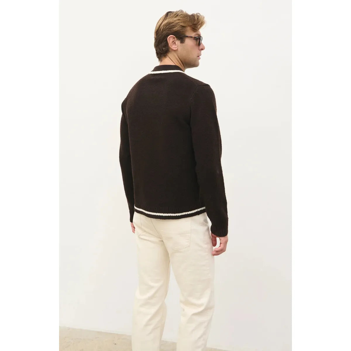 NOBL Oakley Boucle Knit Jumper Brown