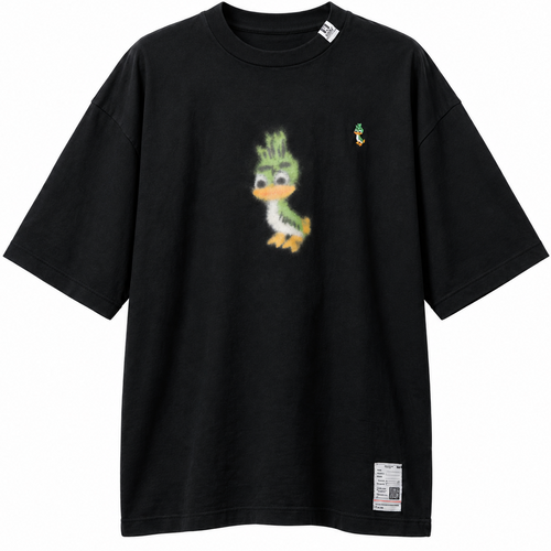Maison Mihara Yasuhiro Leon Print T-Shirt in Black