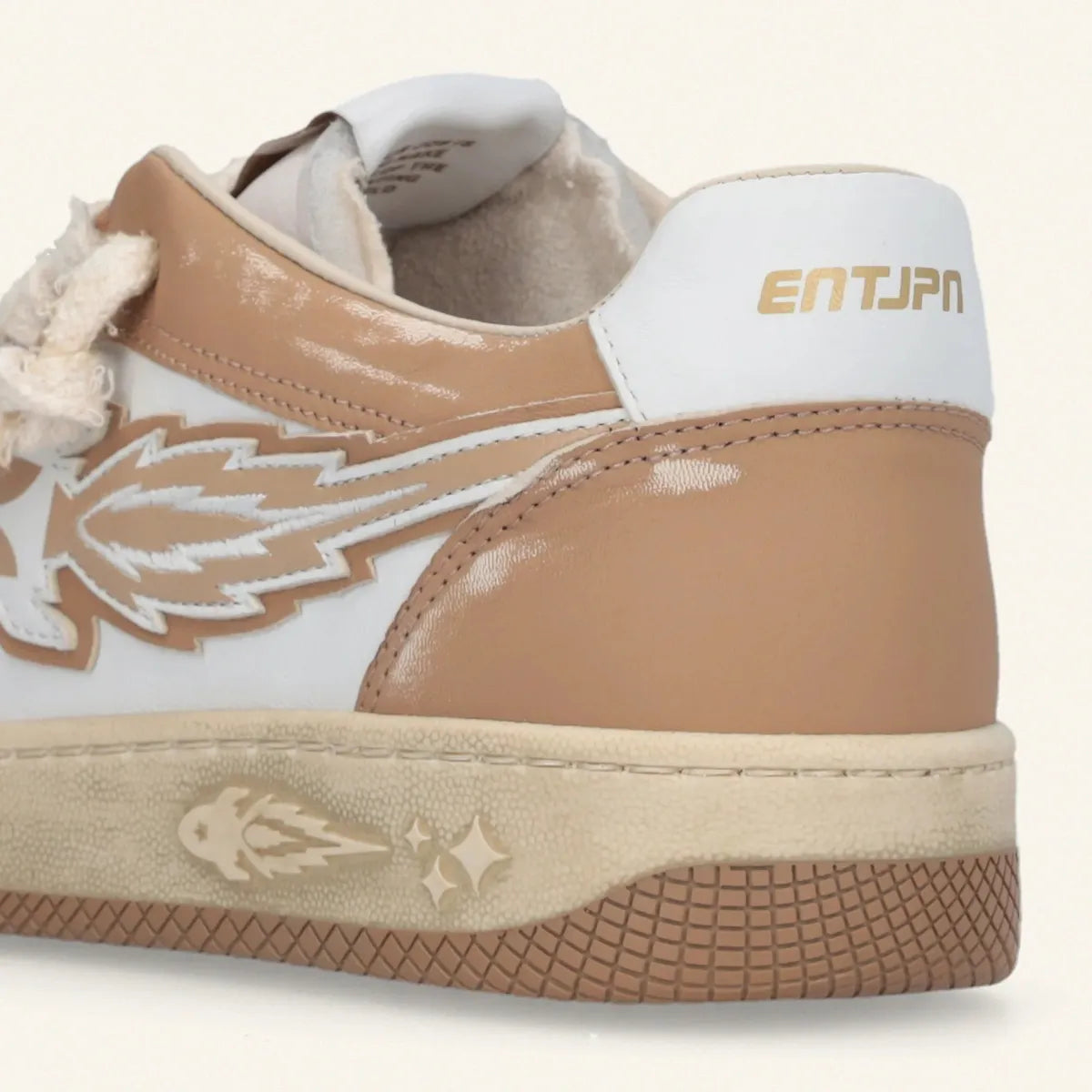 Enterprise Japan EGG Rocket Sneakers In Camel/Dirty White Vintage Nappa