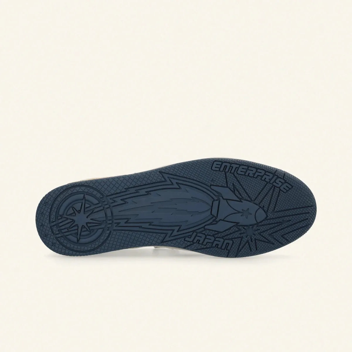 Enterprise Japan EGG Rocket Sneakers In Dark Blue/Dirty White Vintage Nappa