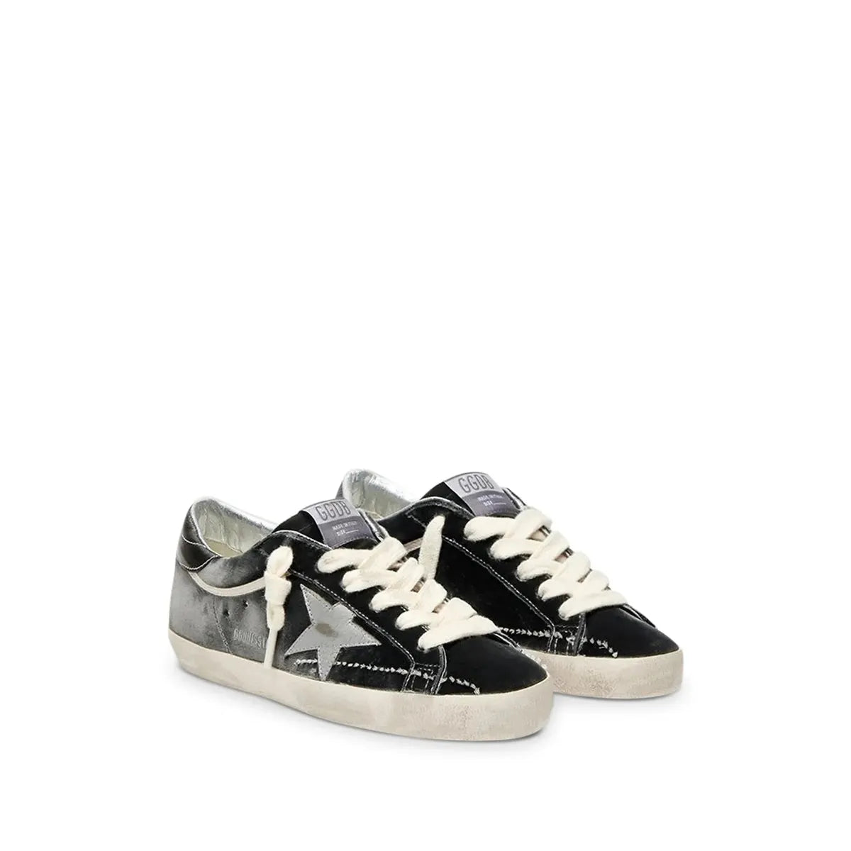 Golden Goose Dark Grey/Silver Super-Star Sneakers