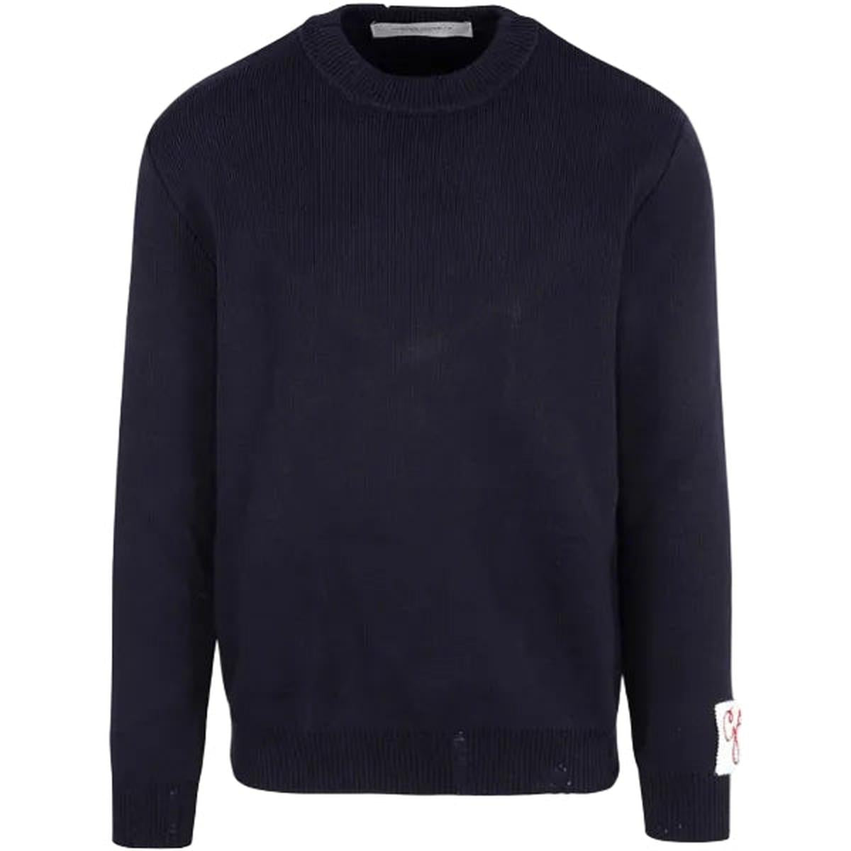 Golden Goose Round-Neck Cotton Sweater in Dark Blue