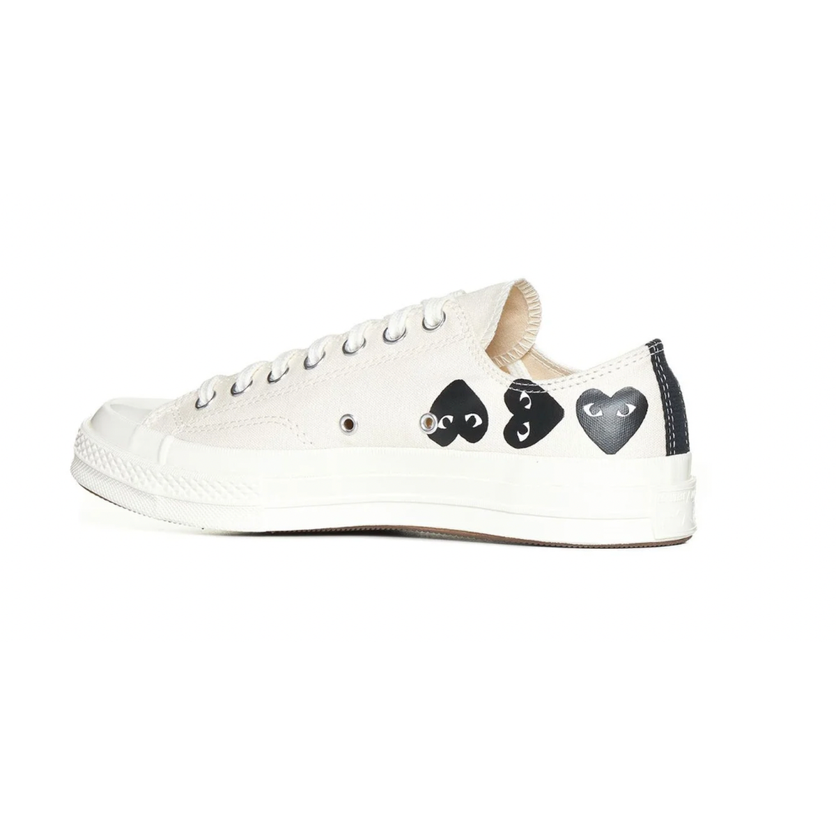 Comme Des Garcons Play White Low-Top Sneakers