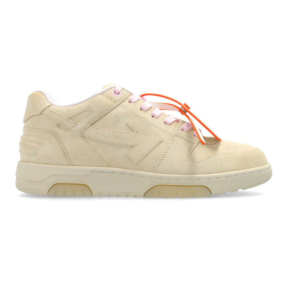 Off White Out Of Office Beige Suede Sneakers