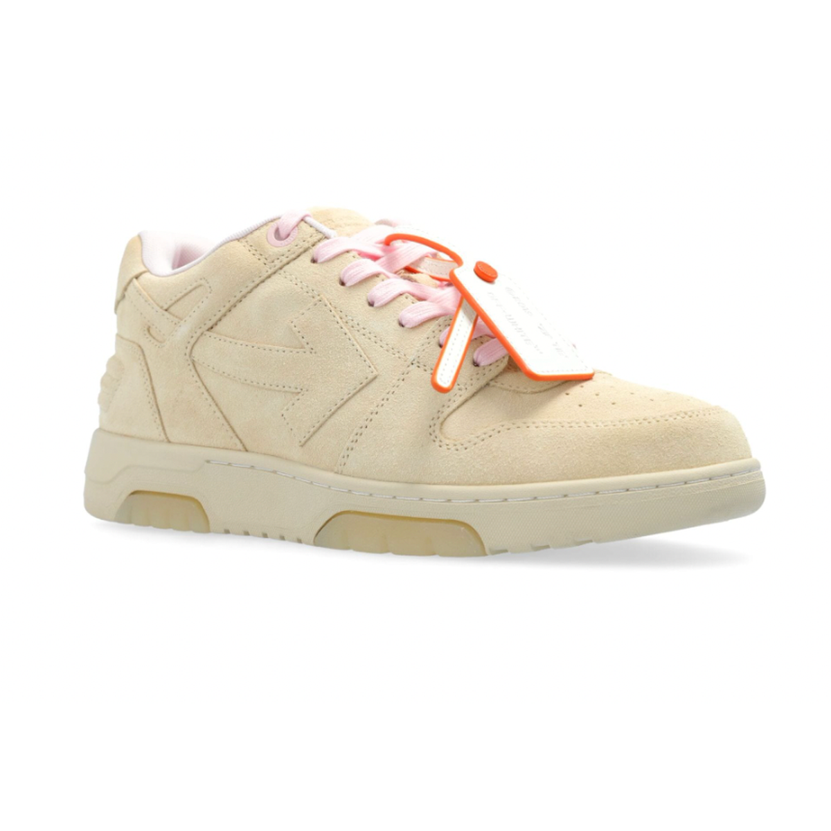 Off White Out Of Office Beige Suede Sneakers