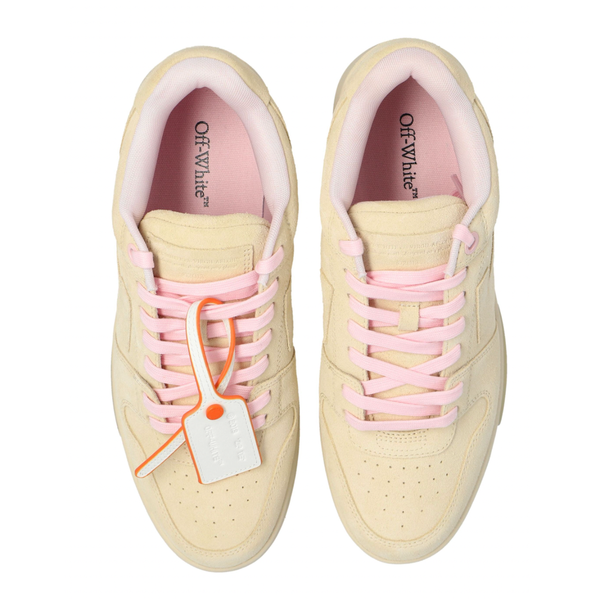 Off White Out Of Office Beige Suede Sneakers