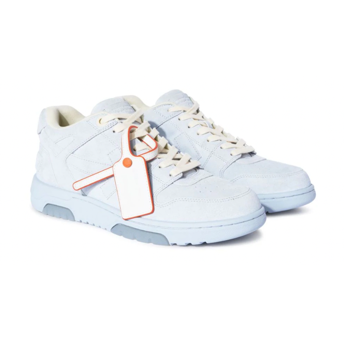 Off White Out Of Office Light Blue Suede Sneakers