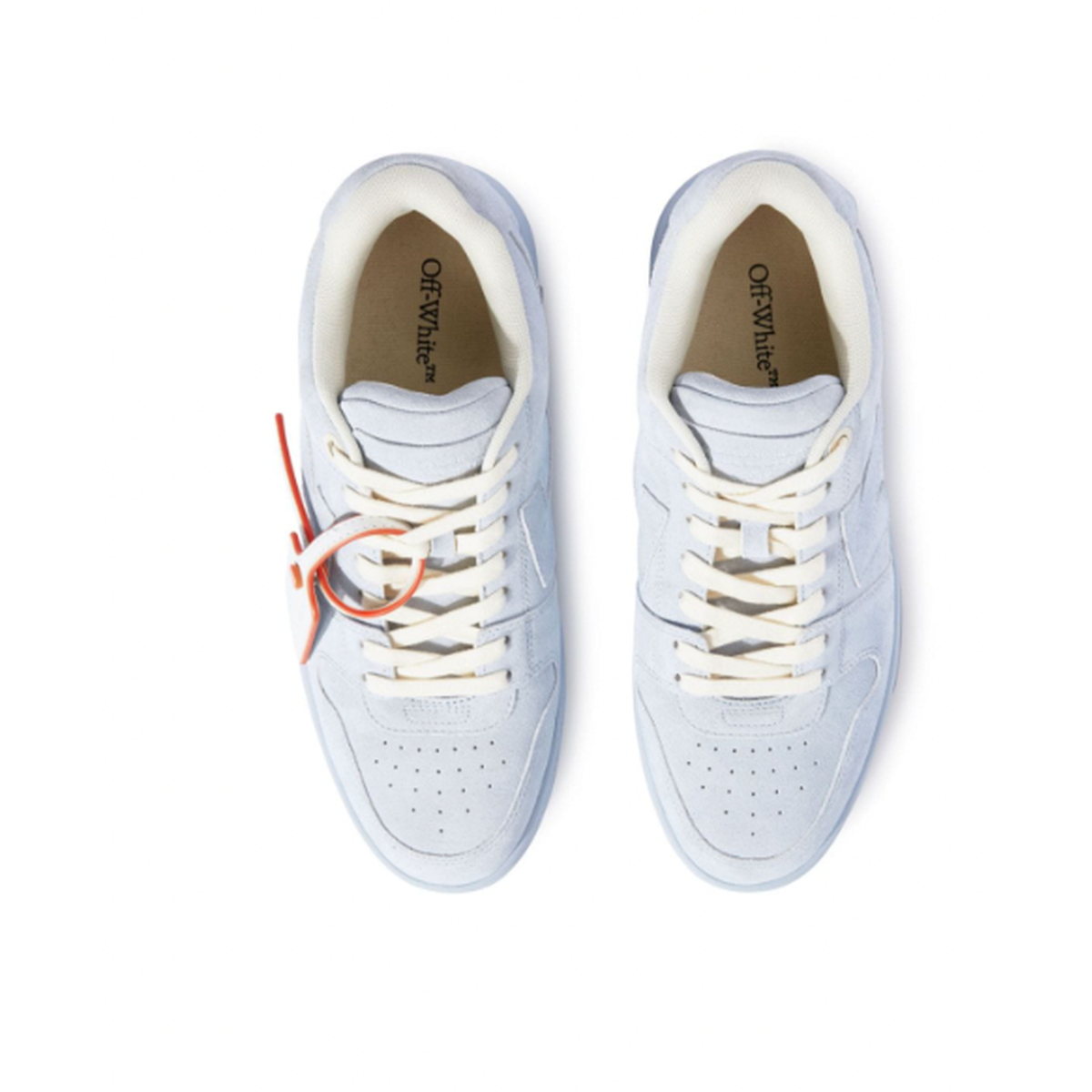 Off White Out Of Office Light Blue Suede Sneakers