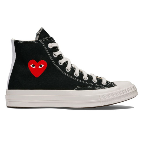 Comme des Garçons Play High-Top Sneakers in Black