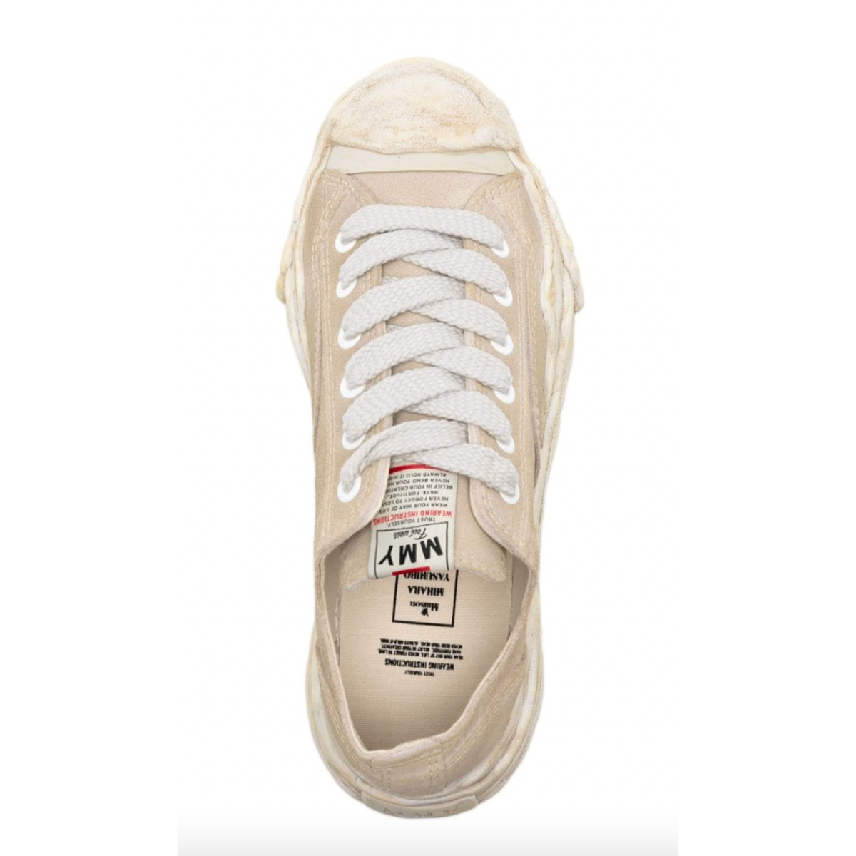 Maison Mihara Yasuhiro Beige Suede Hank Low-Top Sneakers