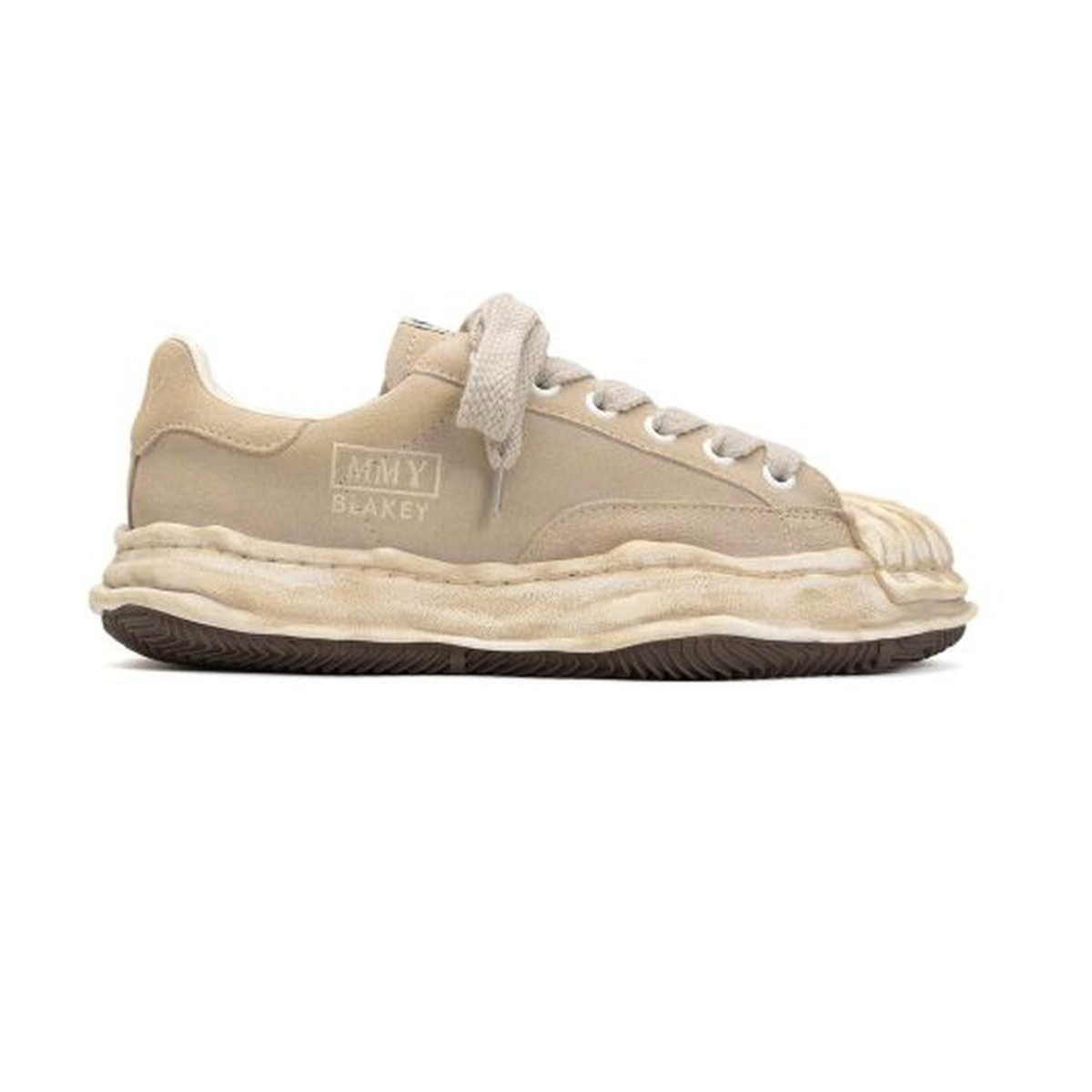 Maison Mihara Yasuhiro Beige Suede Blakey Sneakers