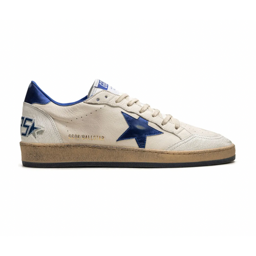 Golden Goose Ball Star Sneakers in White and Bluette