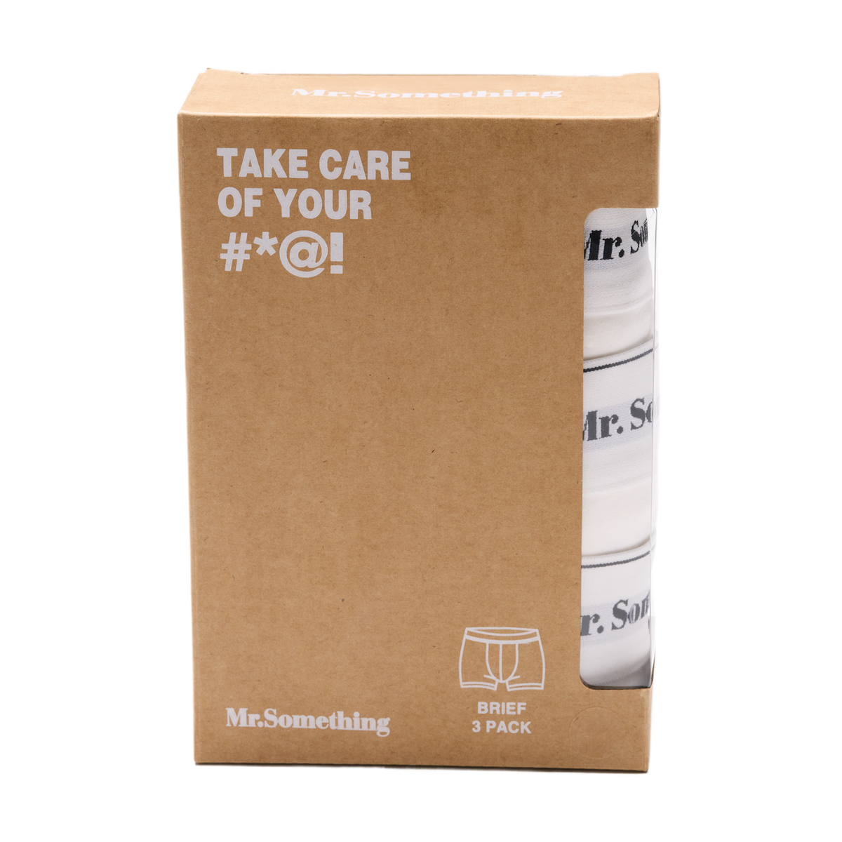 Mr.Something Brief Boxers White Pack