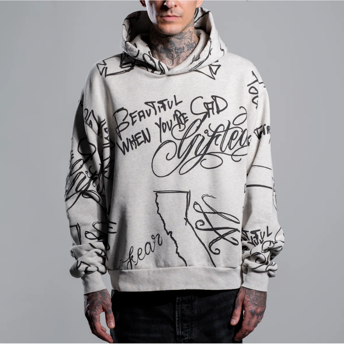 ASKYURSELF - SCRIBBLE VINTAGE HOODIE