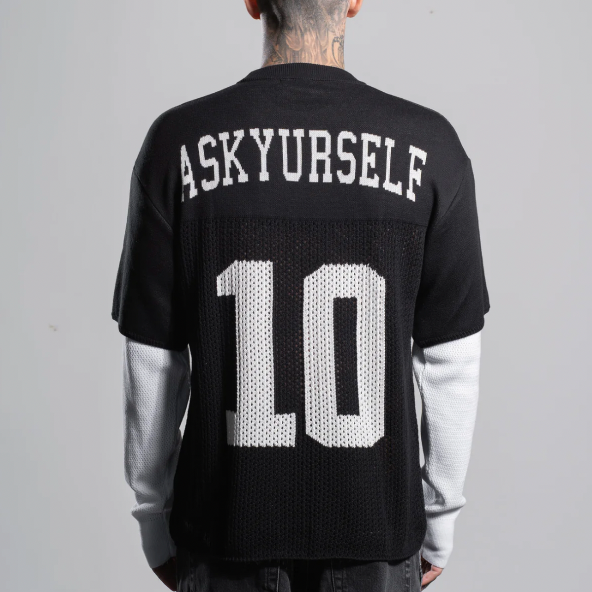 ASKYURSELF - #10 LAYERED KNIT MESH JERSEY