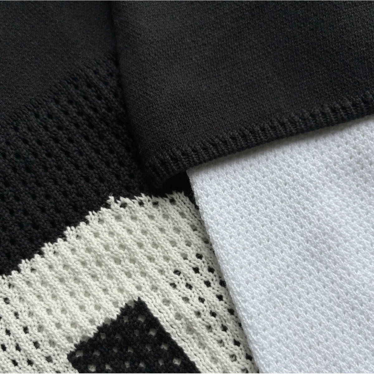 ASKYURSELF - #10 LAYERED KNIT MESH JERSEY
