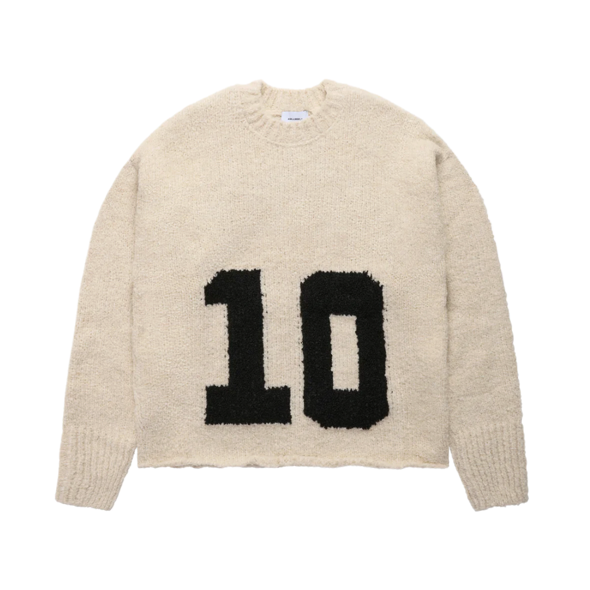 ASKYURSELF - BOUCLE KNIT ECRU JERSEY