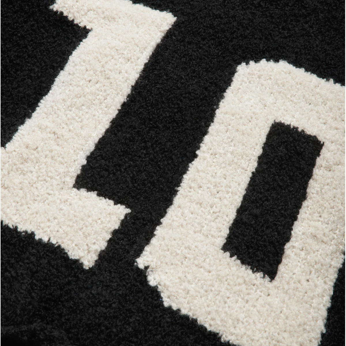 ASKYURSELF - BOUCLE KNIT BLACK JERSEY