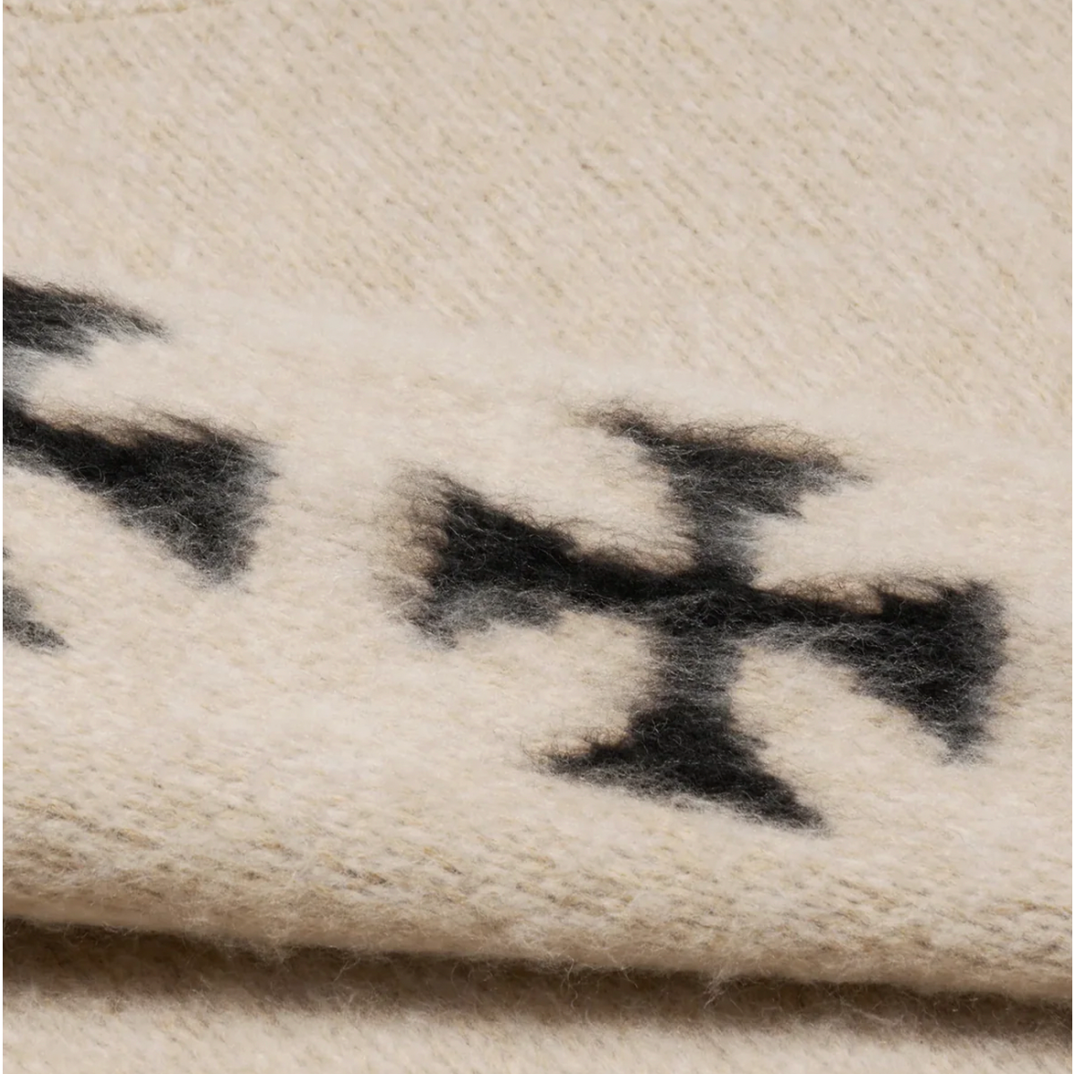 ASKYURSELF - BRUSHED CROSS ZIP KNIT HOODIE