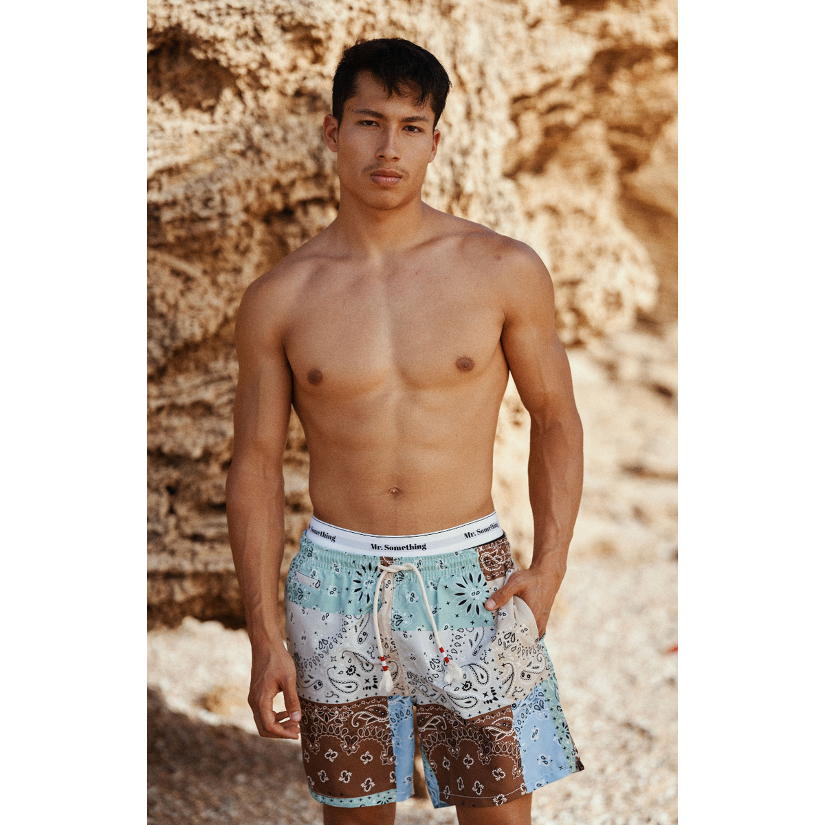 MC2 Saint Barth Caprese Swim Shorts in Bandana Patch Print