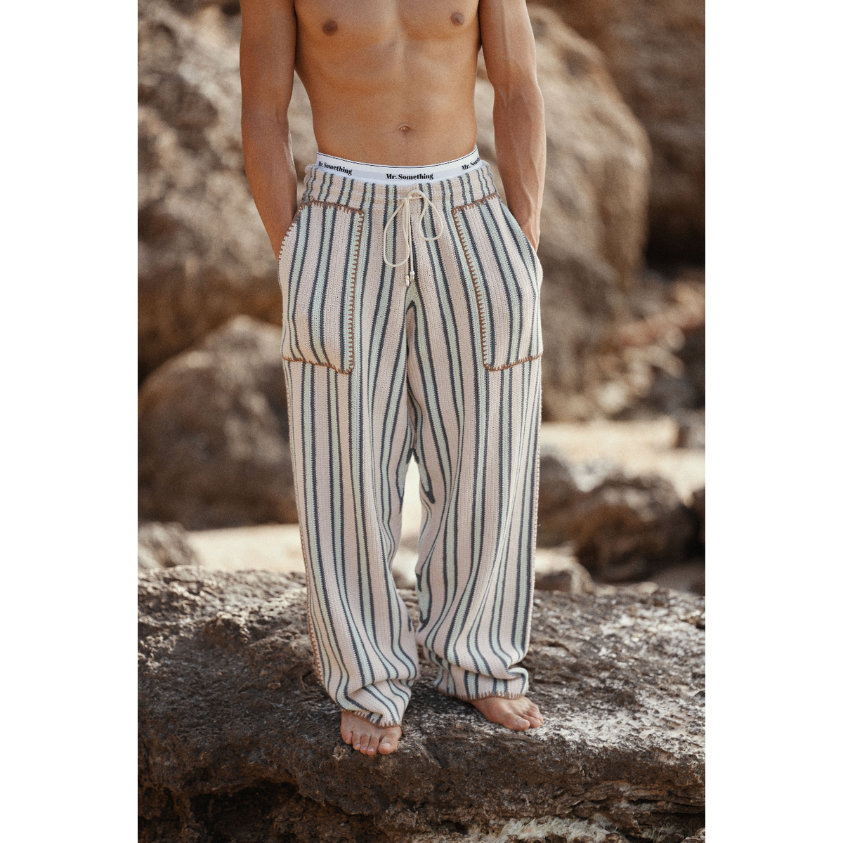 Caleb Pink Crochet Pants