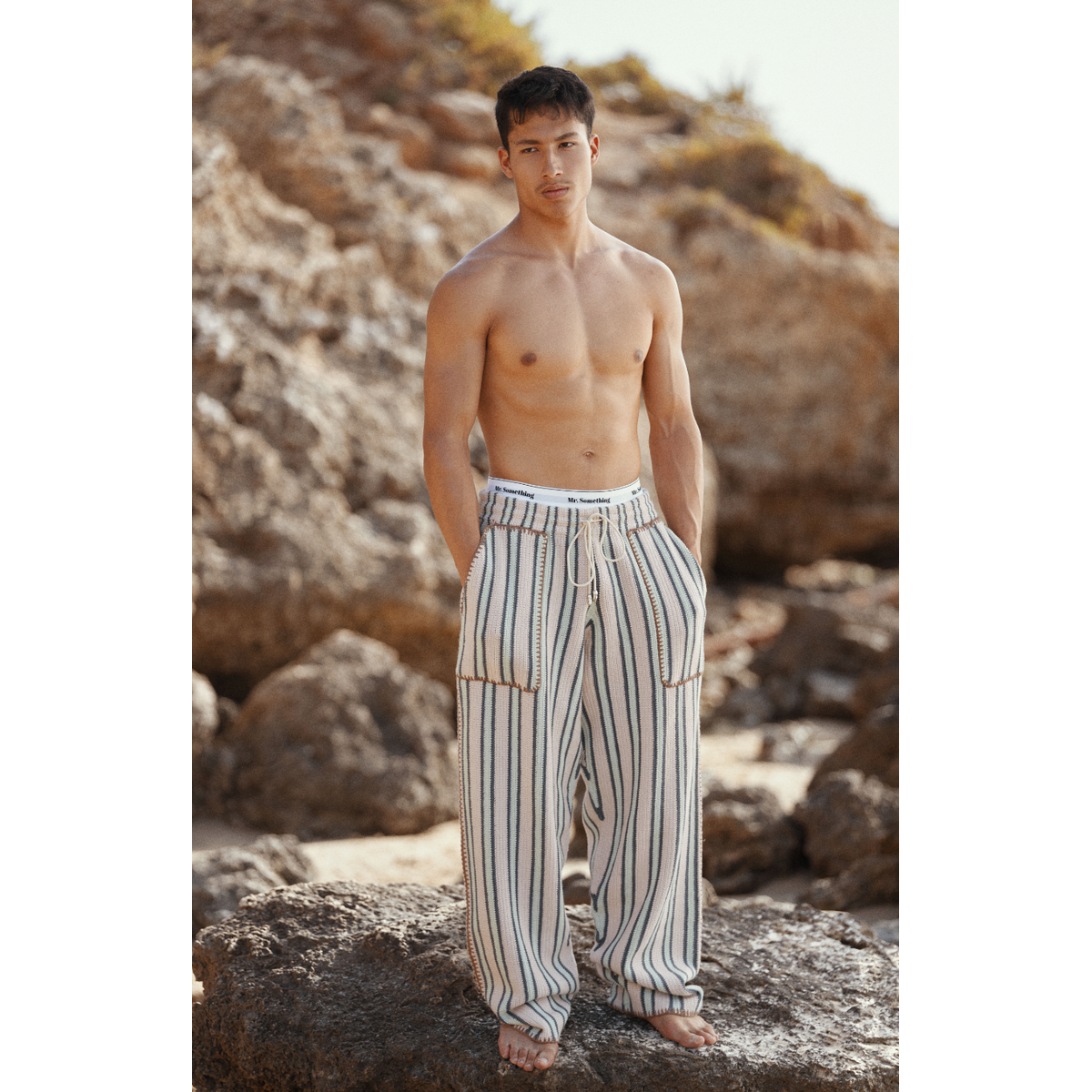 Caleb Pink Crochet Pants