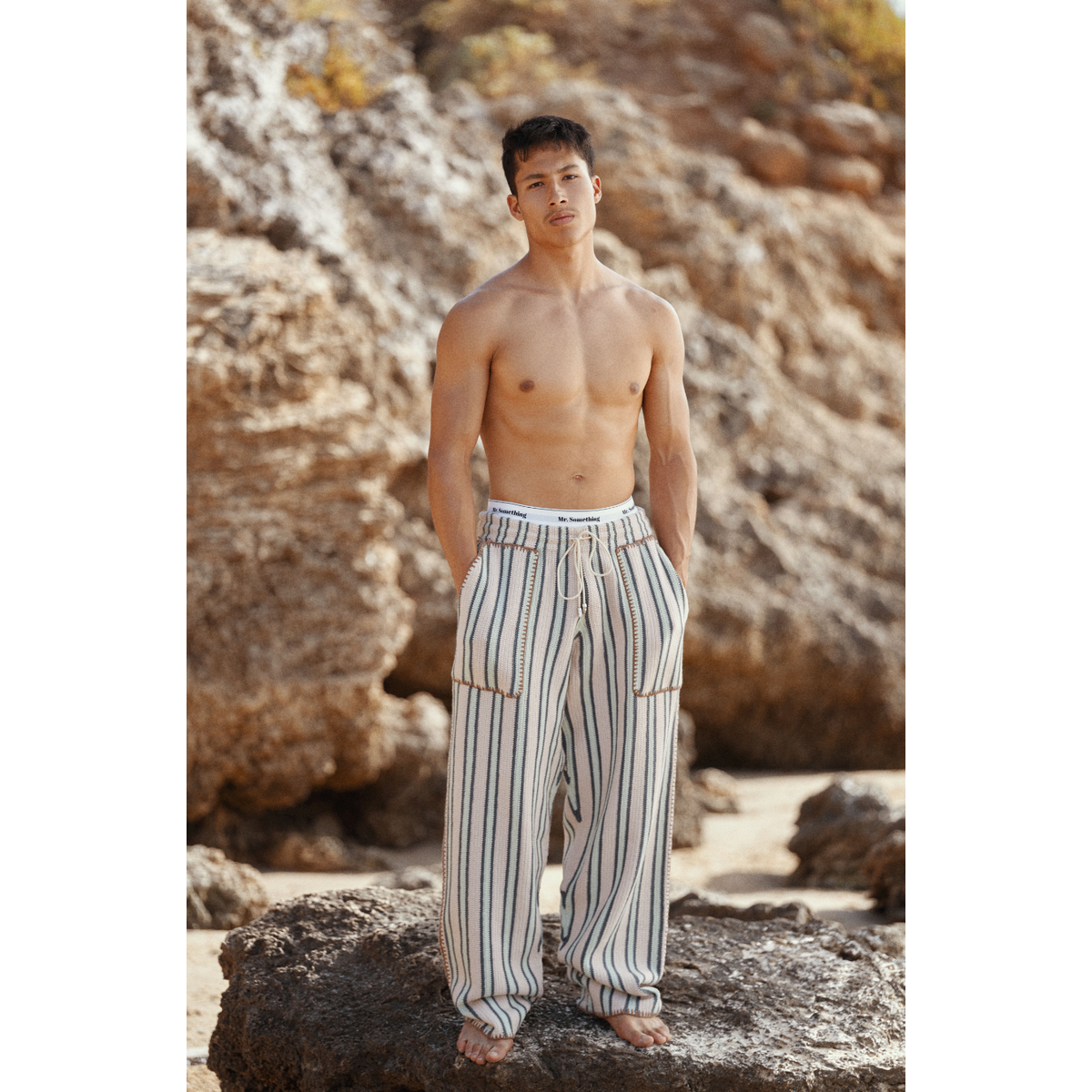 Caleb Pink Crochet Pants