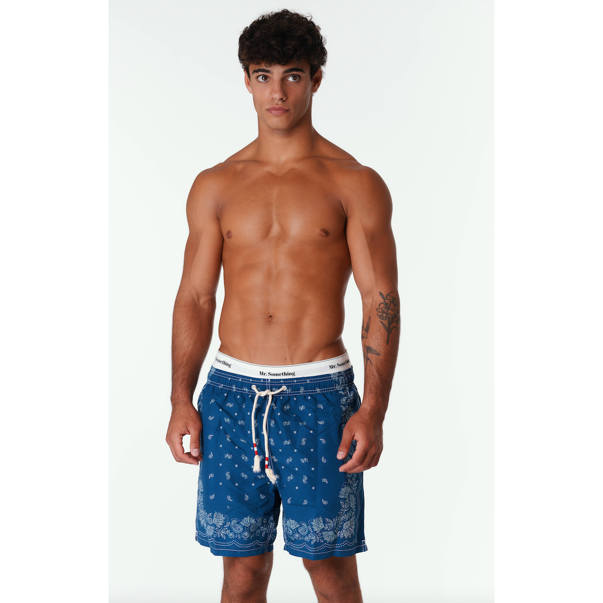 MC2 Saint Barth Gustavia Swim Shorts in Indigo Foulard Print