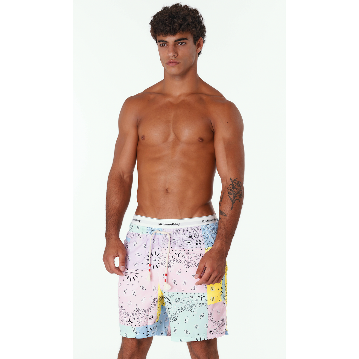 MC2 Saint Barth Caprese Swim Shorts in Colourblock Bandana Print