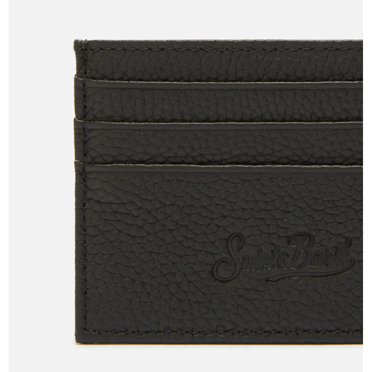 MC2 BLACK GRAINED LEATHER CARD HOLDER