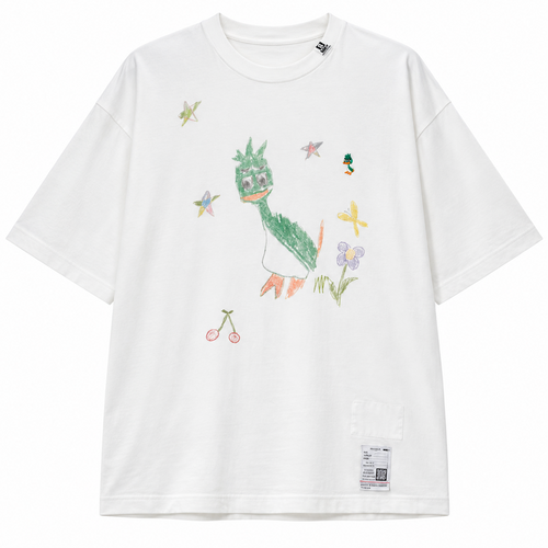 Maison Mihara Yasuhiro Leon Kids Doodle T-Shirt in White