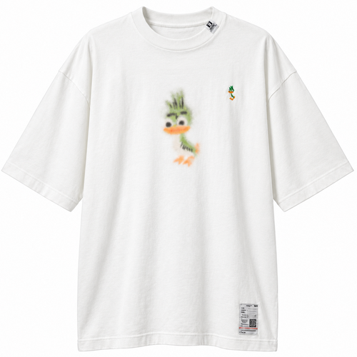 Maison Mihara Yasuhiro Leon Print T-Shirt in White