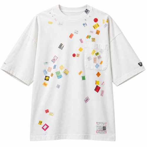 Maison Mihara Yasuhiro Price Tag T-Shirt in White