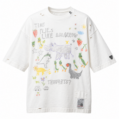 Maison Mihara Yasuhiro Kids Doodle T-Shirt in White