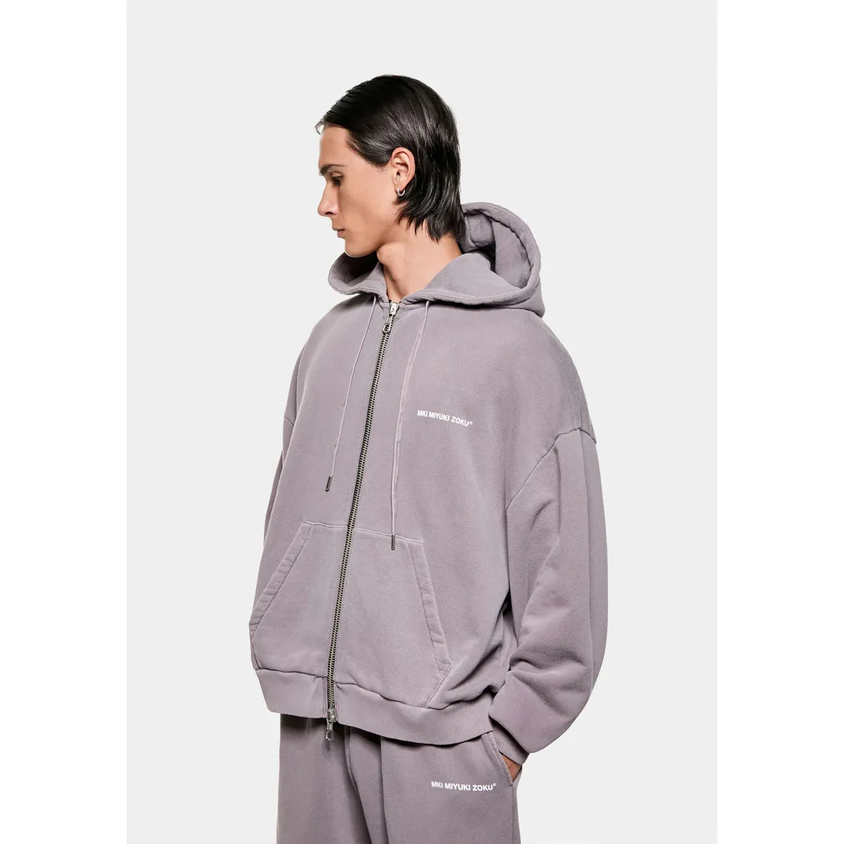 MKI PIGMENT RAISIN UNIFORM ZIP HOODY