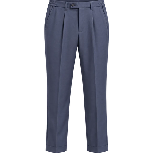 Devore Trousers in Dark Blue